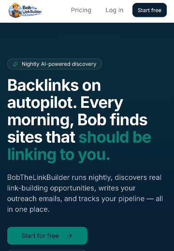 Discover high quality backlinks for your site using AI for discovery and outreach